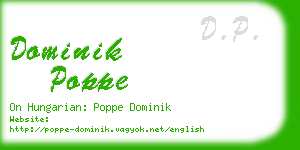 dominik poppe business card